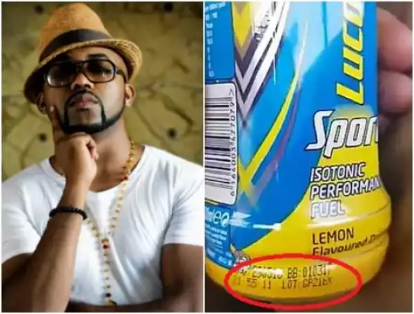 Banky W Discovers Half Way That He Drank An Expired Lucozade [See Photos]